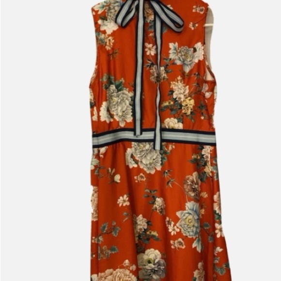 River Island NWT Size UK 16 Floral Red Sleeveless Dress!!! - Picture 10 of 11